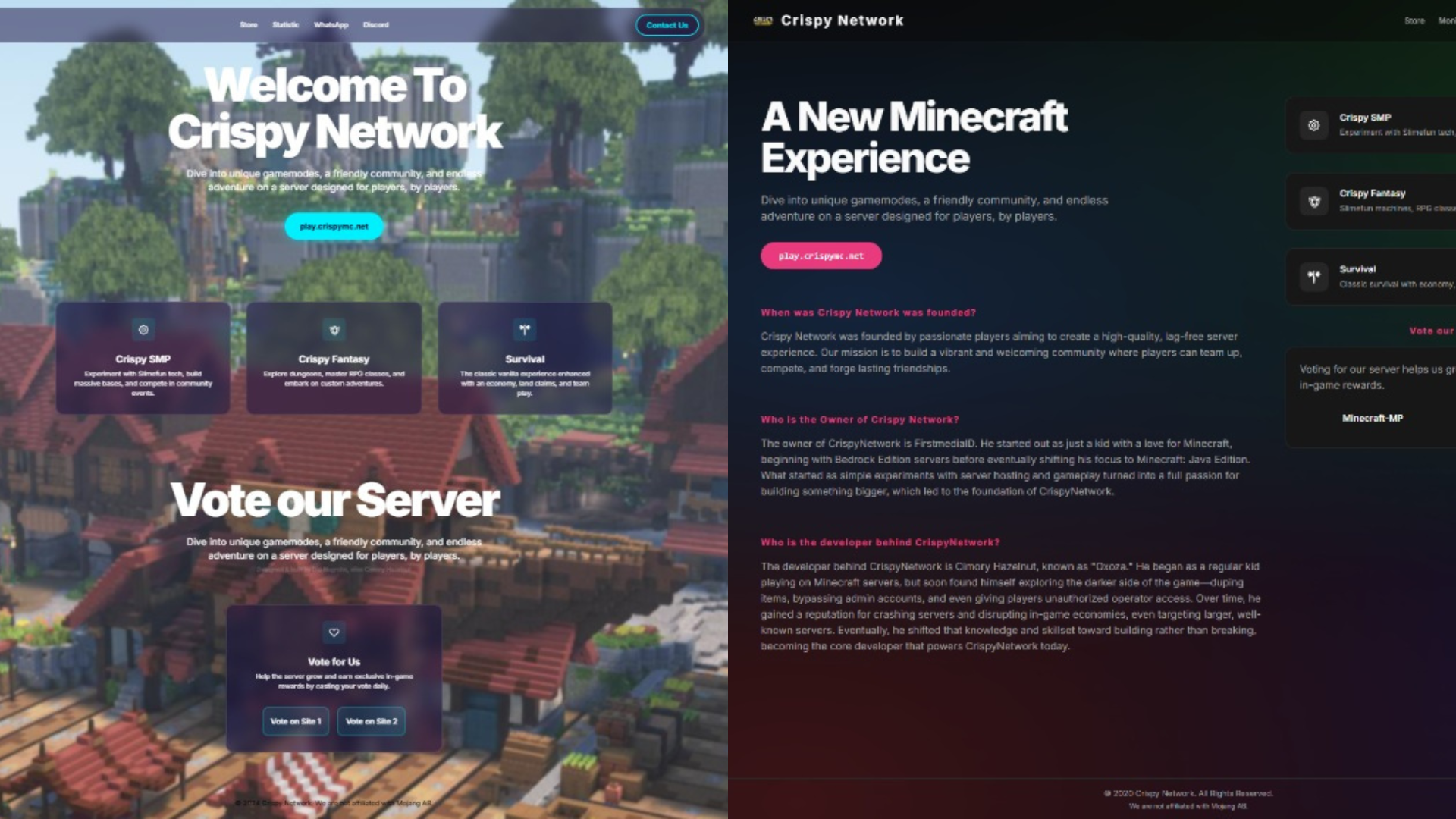Crispy Network Main Website